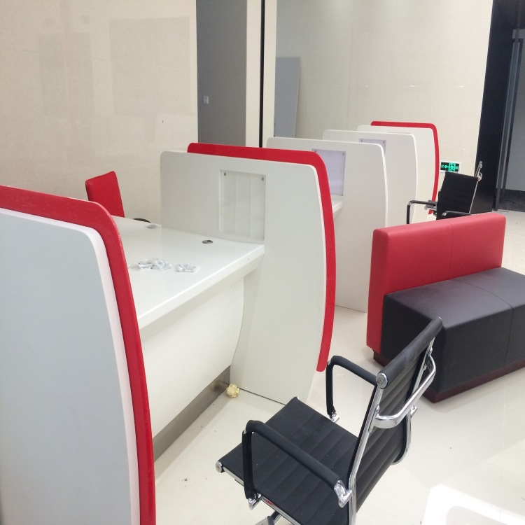 工廠按需制作 人造石板材 承接銀行人造石產(chǎn)品裝修工程 接待臺